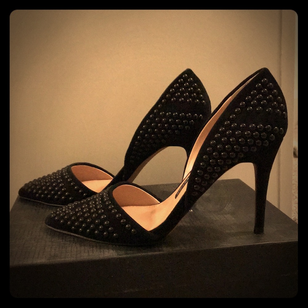 French Connection studded back heel pump 6.5